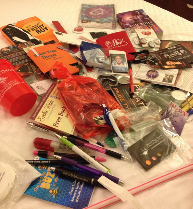 All the swag just in the Welcome goodie bag. It would be only a portion of the swag handed out at Authors After Dark!